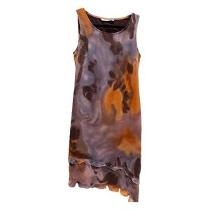 🌅 Pennyblack Made in Italy Asymmetrical Watercolor Print Dress | Size 10 (IT 44)